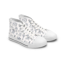 Outlined Sewing Elements Women's High Top Sneakers