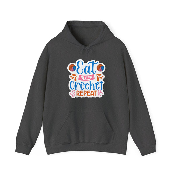 Eat Sleep Crochet Repeat Unisex Heavy Blend™ Hooded Sweatshirt