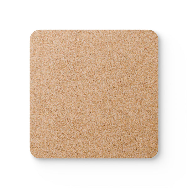 Colorful Sewing Word Cloud Corkwood Coaster Set