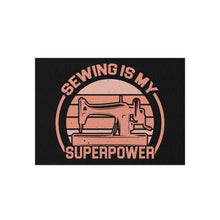 Sewing Is My Superpower Outdoor Rug - Black