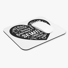 Black Sewing Word Cloud Mouse Pad (Rectangle)