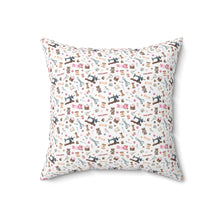 Sewing Elements White Spun Polyester Square Pillow