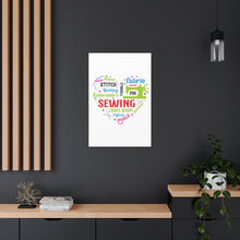 Colorful Sewing Word Cloud - Canvas Gallery Wraps