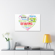 Colorful Sewing Word Cloud - Canvas Gallery Wraps