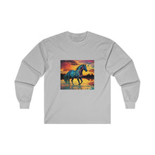 Colorful Modern Horse Unisex Ultra Cotton Long Sleeve Tee