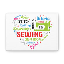 Colorful Sewing Word Cloud - Canvas Gallery Wraps