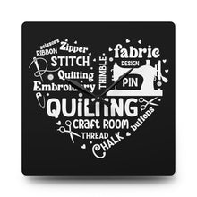 Quilting Word Cloud Acrylic Wall Clock