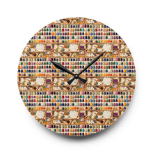Watercolor Sewing Supplies 6 Acrylic Wall Clock