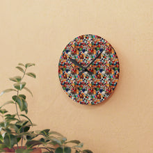 Watercolor Sewing Supplies 5 Acrylic Wall Clock