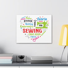 Colorful Sewing Word Cloud - Canvas Gallery Wraps