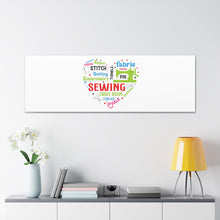 Colorful Sewing Word Cloud - Canvas Gallery Wraps