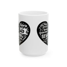 Black Sewing Word Cloud Ceramic Mug, (11oz, 15oz)