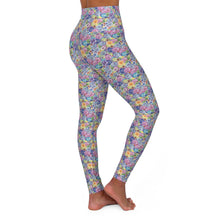 Packed Watercolor Buttons High Waisted Yoga Leggings