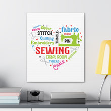 Colorful Sewing Word Cloud - Canvas Gallery Wraps