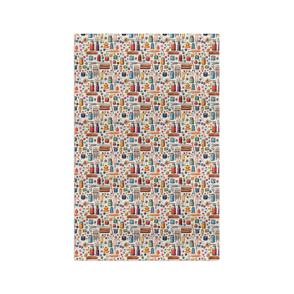 Watercolor Sewing Supplies 1 Microfiber Tea Towel