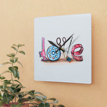 Sewing Love Acrylic Wall Clock