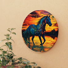 Colorful Modern Horse Acrylic Wall Clock
