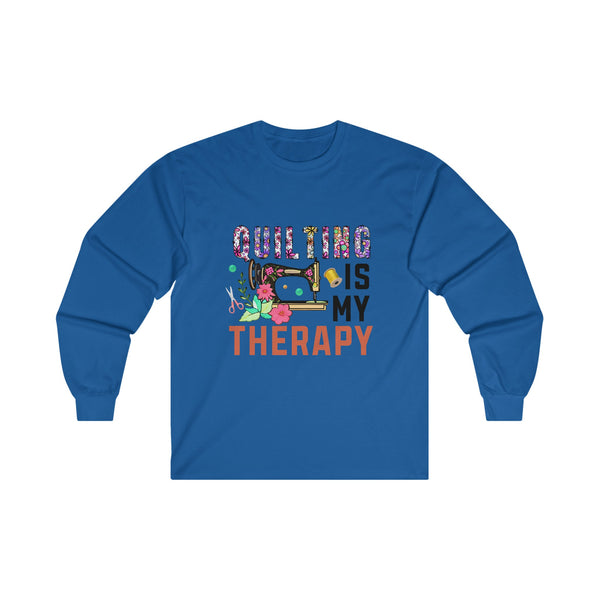 Floral Quilting is My Therapy Unisex Ultra Cotton Long Sleeve Tee