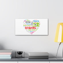 Colorful Sewing Word Cloud - Canvas Gallery Wraps