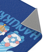 Happy Hanukkah Gnomes Area Rugs - Blue