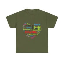 Colorful Sewing Word Cloud Unisex Heavy Cotton Tee