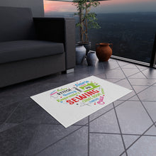 Colorful Sewing Word Cloud Outdoor Rug