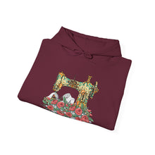 Retro Gorgeous Sewing Machine Unisex Heavy Blend™ Hooded Sweatshirt
