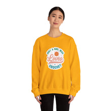 Just A Girl Crochet Unisex Heavy Blend™ Crewneck Sweatshirt
