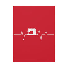 Sewing Machine Heart Beat - Red - Canvas Gallery Wraps