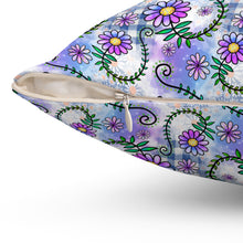 Floral Collage Pattern 2 Spun Polyester Square Pillow