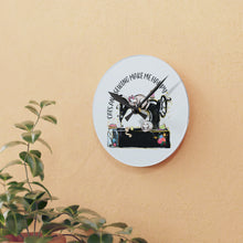 Cats and Sewing Acrylic Wall Clock