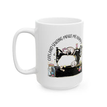 Cats and Sewing Ceramic Mug, (11oz, 15oz)