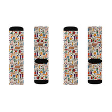 Watercolor Sewing Supplies 1 Socks