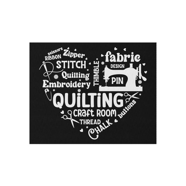 Quilting Word Cloud Outdoor Rug