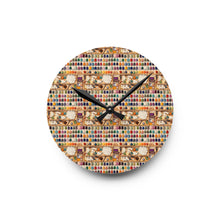 Watercolor Sewing Supplies 6 Acrylic Wall Clock