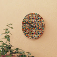 Watercolor Sewing Supplies 10 Acrylic Wall Clock