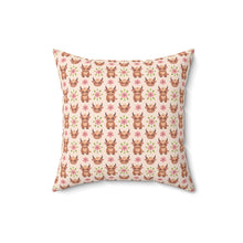 Cartoon Baby Highland Cow Spun Polyester Square Pillow