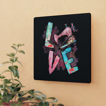 Sewing Love Acrylic Wall Clock - Black