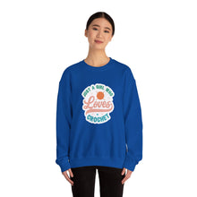 Just A Girl Crochet Unisex Heavy Blend™ Crewneck Sweatshirt