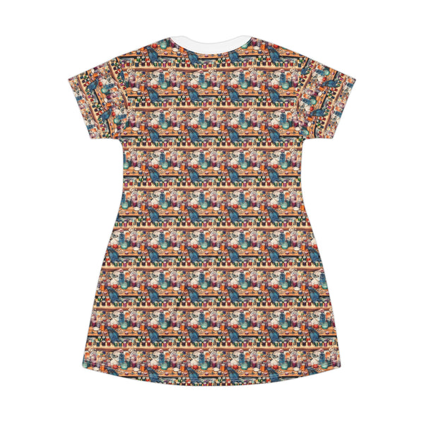 Watercolor Sewing Supplies 3 T-Shirt Dress