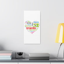 Colorful Sewing Word Cloud - Canvas Gallery Wraps