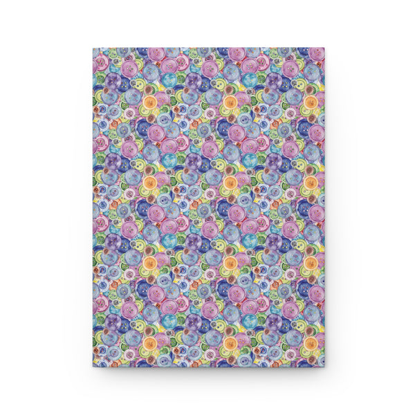 Packed Watercolor Buttons Hardcover Journal Matte
