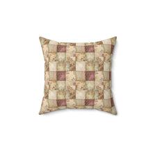 Vintage Patchwork Pattern 2 Spun Polyester Square Pillow