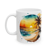 Sunset Beach Ceramic Mug, (11oz, 15oz)