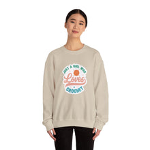 Just A Girl Crochet Unisex Heavy Blend™ Crewneck Sweatshirt