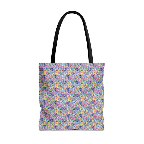 Packed Watercolor Buttons Tote Bag