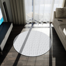 Outlined Sewing Elements Round Rug