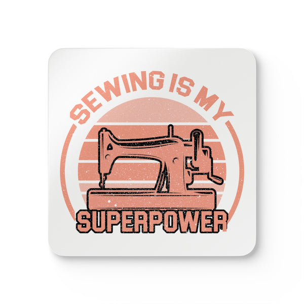 Sewing Is My Superpower Corkwood Coaster Set
