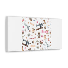 Sewing Elements White - Canvas Gallery Wraps