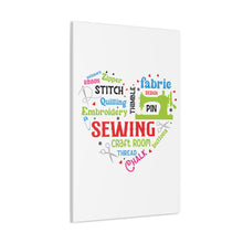 Colorful Sewing Word Cloud - Canvas Gallery Wraps